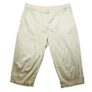 Delta Burke Collection Womens Beige Capri Pants Size 1X Cotton/Spandex Blend